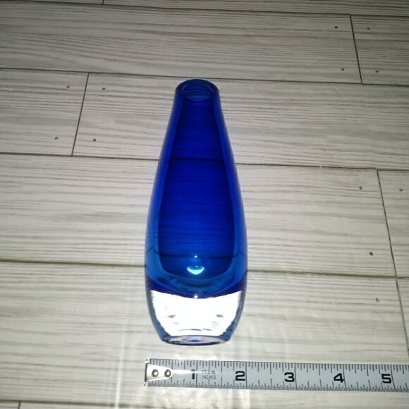 MCM Cobalt Blue Vase 6” Tall Retro Decorative Home Decor - Picture 10 of 10